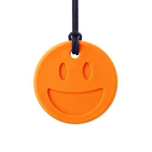 Smiley Face Chew Necklace - XXT Orange