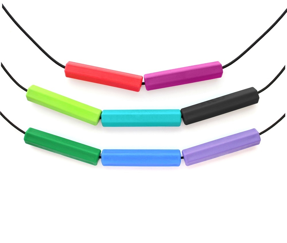 Ark's Brick Stick Chewable Textured Necklace - Lego Necklace Chew