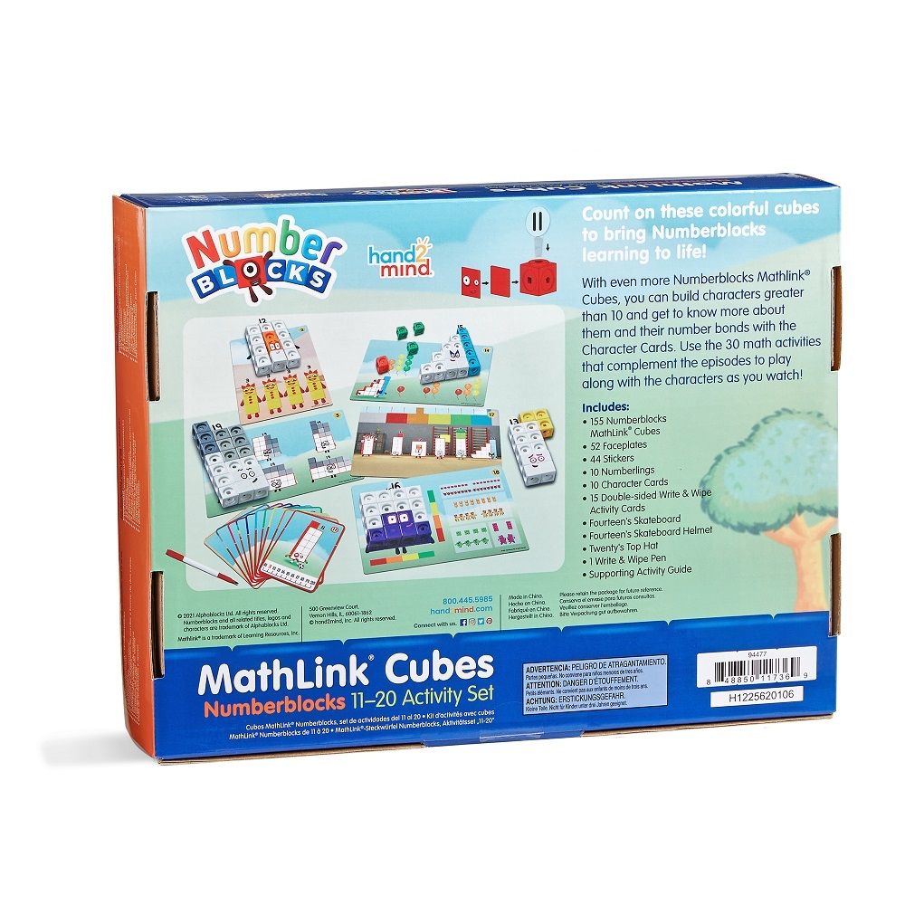 Mathlink Cubes Numberblocks 11 20 Activity Set
