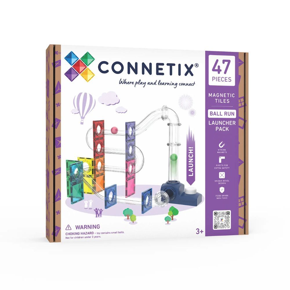 Connetix 47 Piece Ball Run Launcher Pack