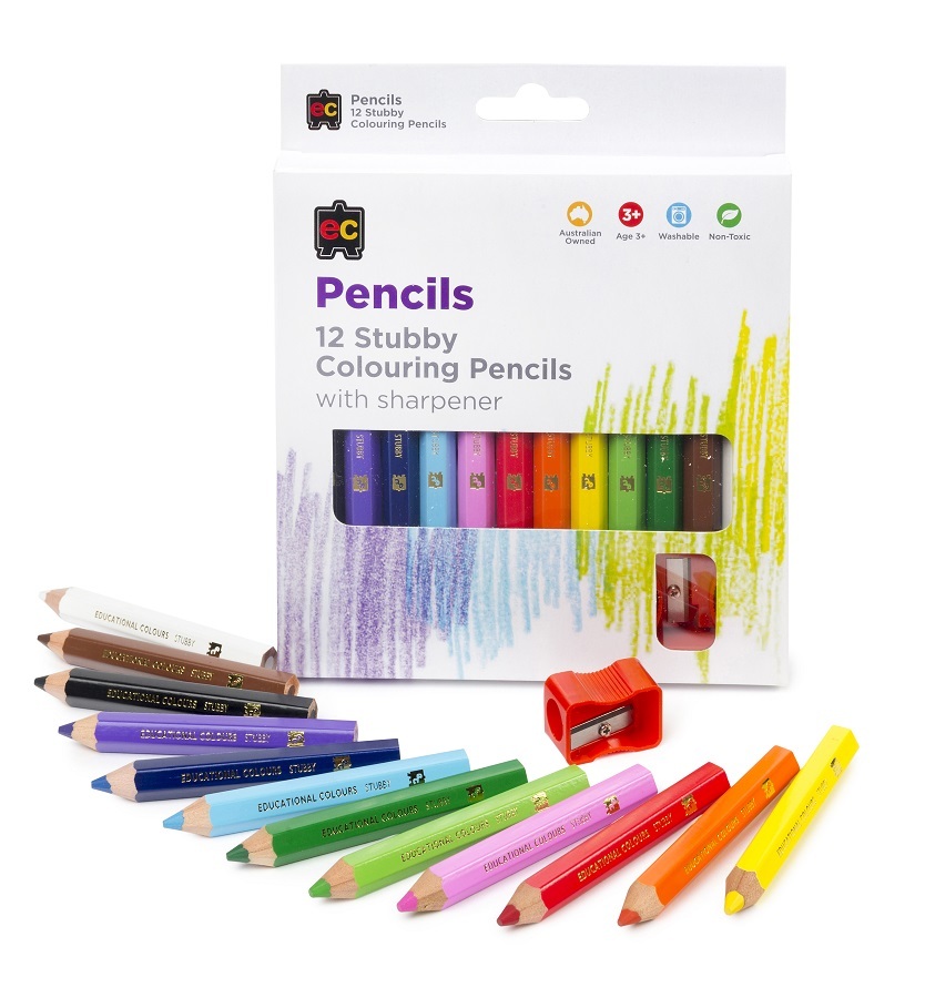 Colorations STUBPEN Stubby Chubby Colored Pencils for Kids - Set of 48