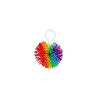 Rainbow Pom Pom Keychain