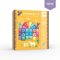 Connetix 48 Piece Glitter Castle Pack