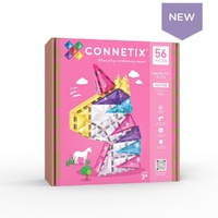 Connetix 56 Piece Glitter Unicorn Pack 