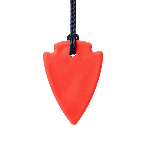 Arrowhead Chew Necklace - Soft Red
