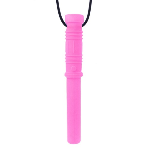 Bite Saber Chew Necklace - Soft Translucent Pink