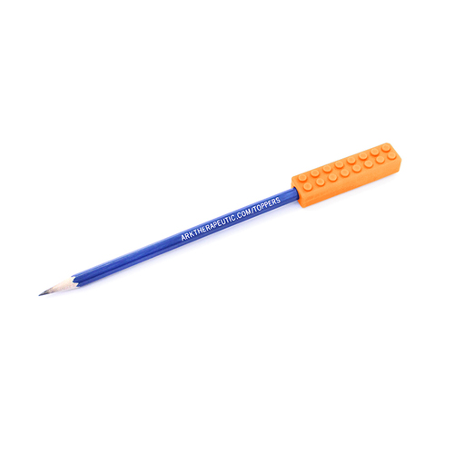 Brick Stick Chewable Pencil Topper- XXT Orange