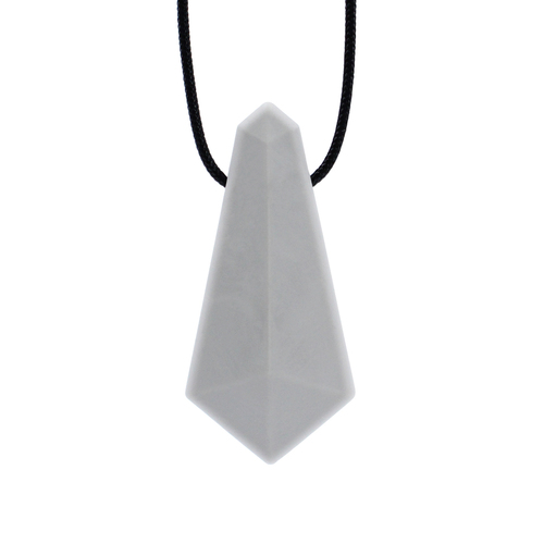Chewel Chew Necklace - Soft Light Grey