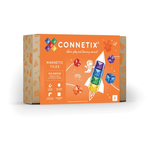 Connetix 42 Piece Rainbow Square Pack