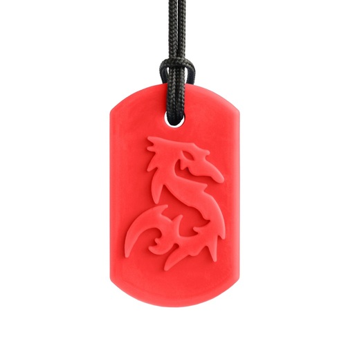 Dragon Bite Chew Necklace - Soft Red