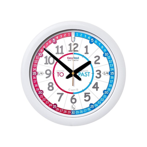 Time Teacher Wall Clock - Red and Blue