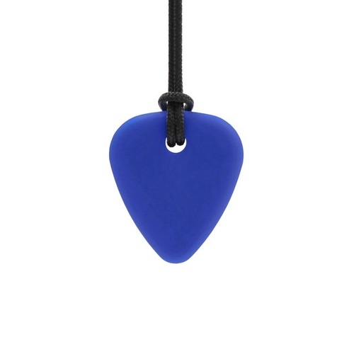 Guitar Pick Chew Necklace - Soft Dark Blue
