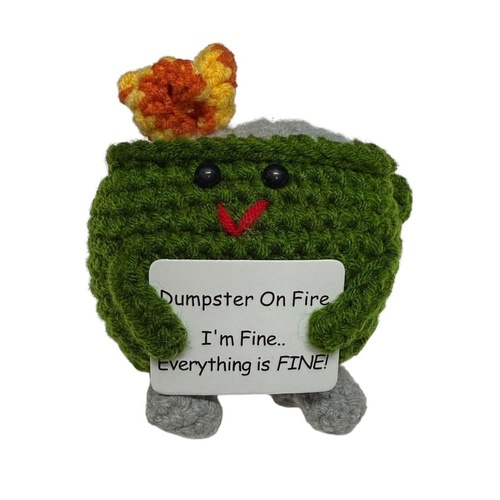 Mini Crochet - Dumpster On Fire