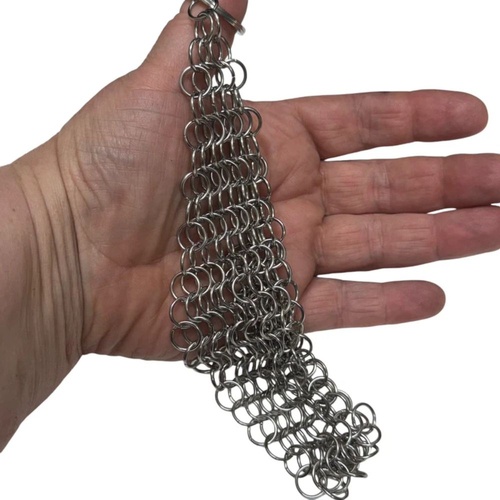 Rhomboid Chain Maille Keyring - Silver