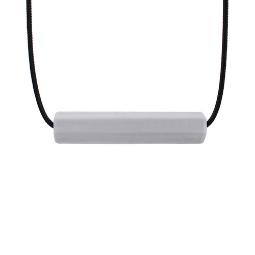 Krypto Bite Chew Necklace-Soft Light Grey