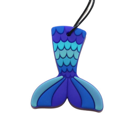 Mermaid Tail Chew Pendant - Ocean