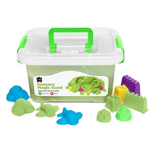 Sensory Magic Sand with Moulds - 2kg - Green