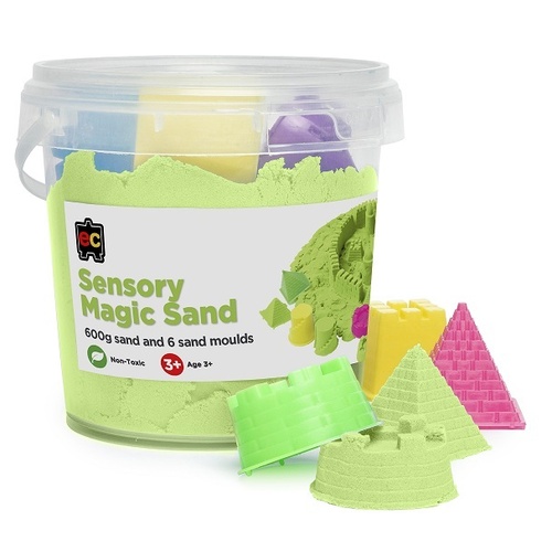 Sensory Magic Sand with Moulds - 600g - Green