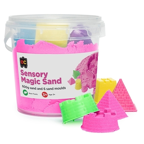 Sensory Magic Sand with Moulds - 600g - Pink