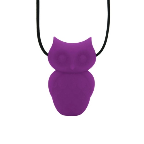 Chewy Owl Pendant - Purple