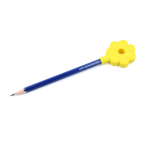 Flower Chewable Pencil Topper - Soft Yellow