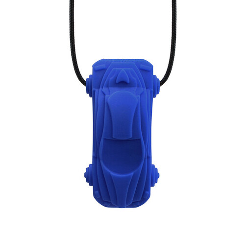Racecar Chew Necklace - Soft Dark Blue