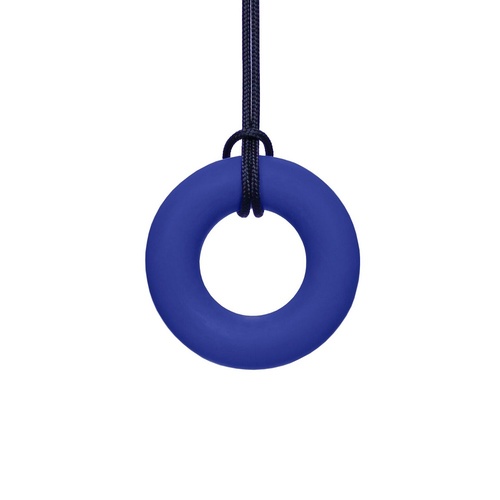 Ring Chew Necklace - Soft Dark Blue