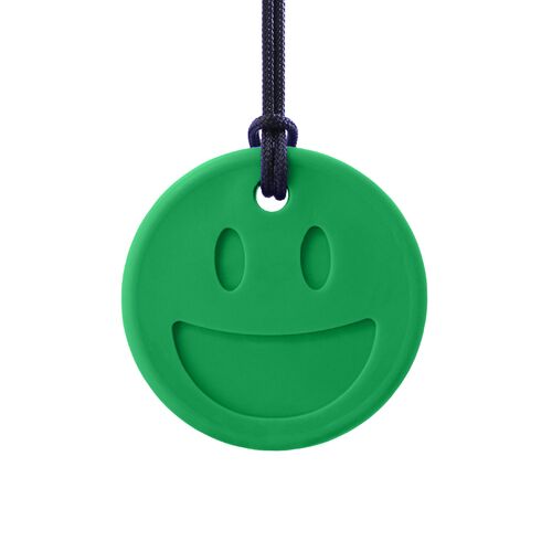 Smiley Face Chew Necklace - XXT Dark Green