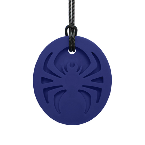 Spider Bite Chew Necklace - Soft Dark Blue