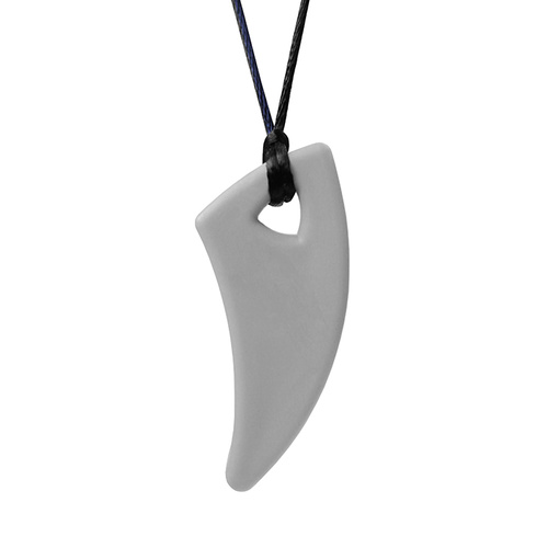 Saber Tooth Chew Necklace - Soft Light Grey