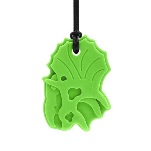 Triceratops Chew Necklace - XT Green