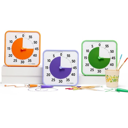 Time Timer 8” Learning Centre Classroom Set - Secondary Colours
