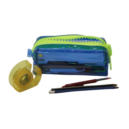 Easy-Open Pencil Case - Blue