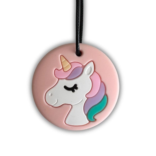 Unicorn Chew Pendant - Peach