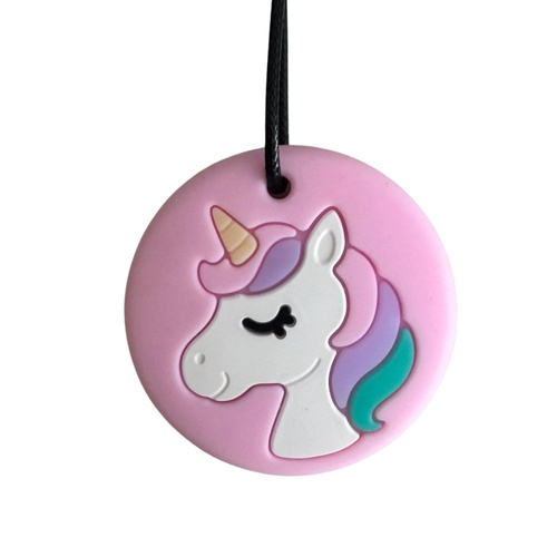 Unicorn Chew Pendant - Pink